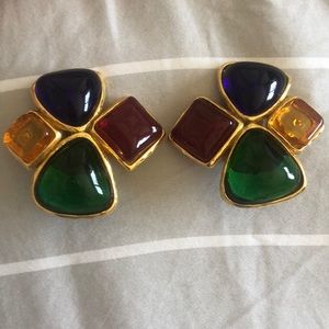 Chanel Gripoix 1985 clip on earrings